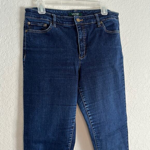 Ralph Lauren Blue Jeans Skinny Size 12 Classic Preppy Denim - Picture 2 of 7